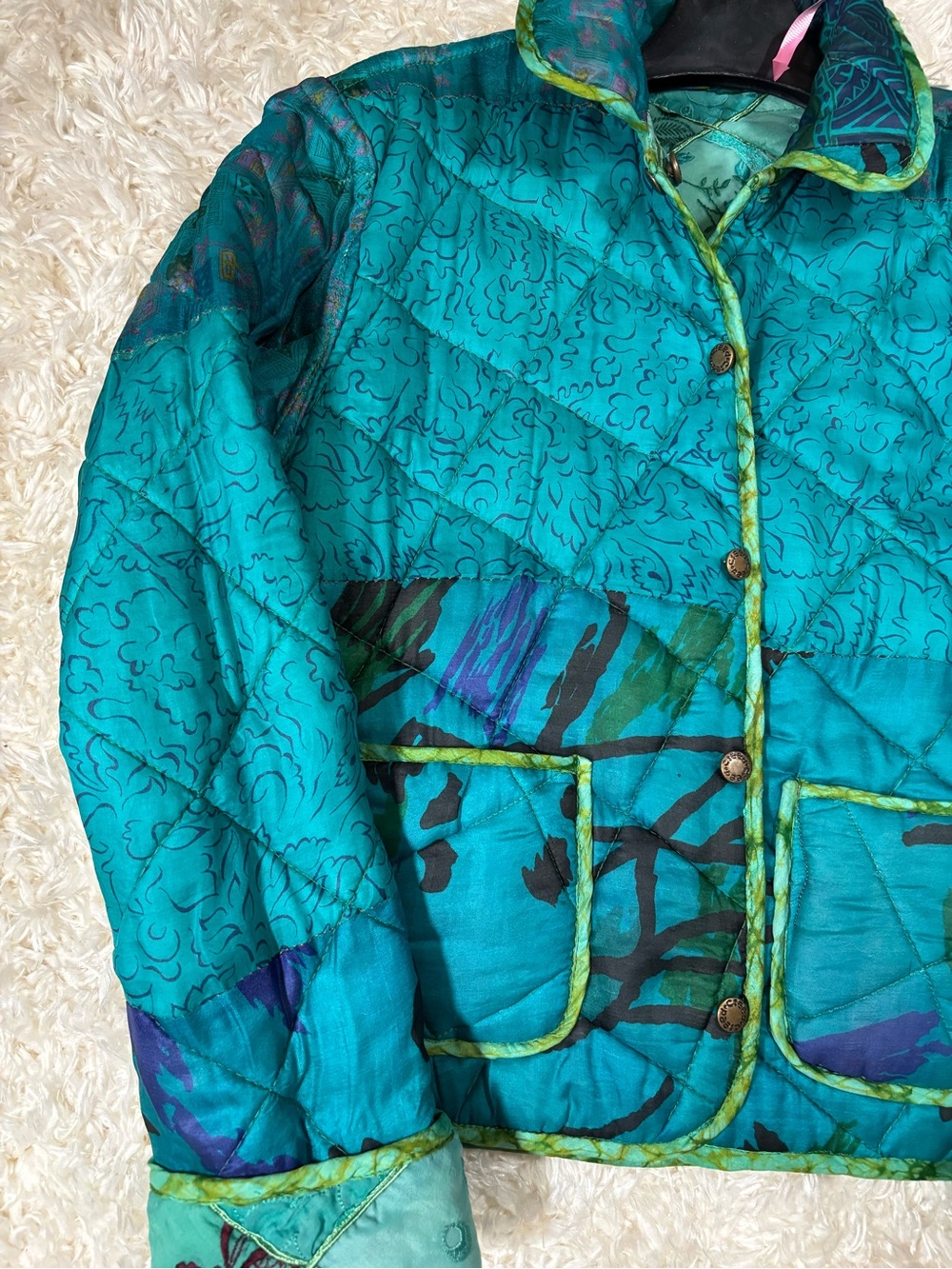 Creed Reversible Patchwork Jacket-EUC-Boho Cottagecore - Picture 3 of 10